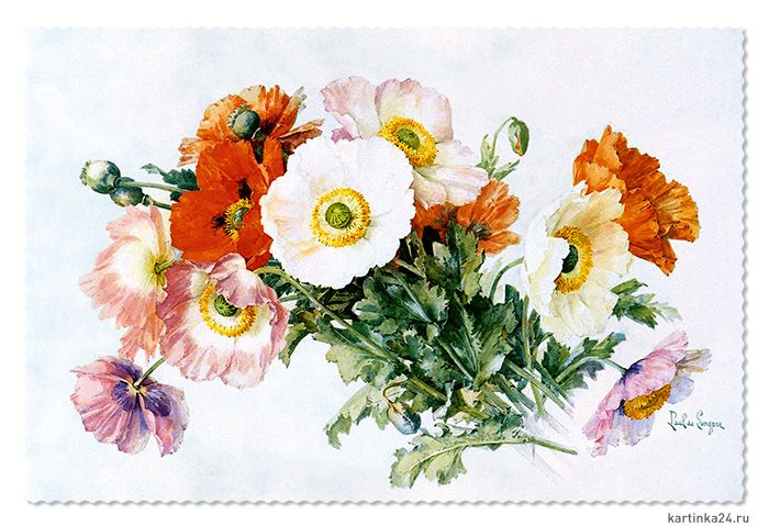 Слайдер дизайн 906 - Винтажная открытка, Девочки и цветы