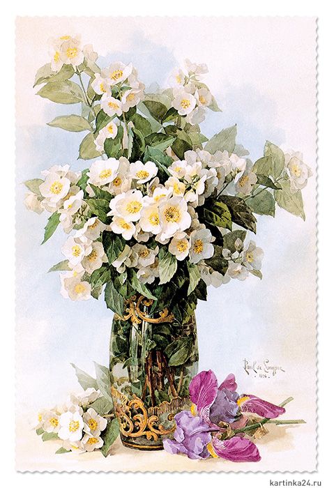 Винтажная открытка Девочка с цветами 20 в. #NT334